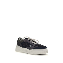 Gray Calf Leather Bos Taurus Athletic Sneakers