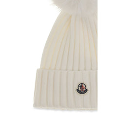 White Fleece Wool Beanie