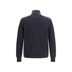 Blue Cotton Full-Length Jacket