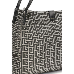 حقيبة كتف قطنية سوداء