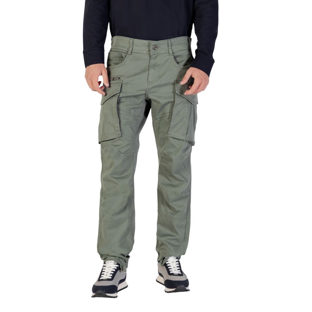 Green Cotton Relaxed Fit Jeans