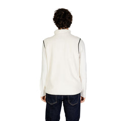 Cream Polyester Sleveless Jacket
