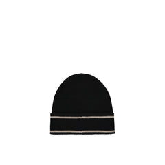 Black Merino Wool Beanie