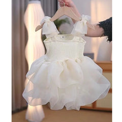 Summer Children Straps Pettiskirt Mesh Princess Dress