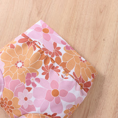 Solid Color Letter T-shirt Romper Hot Pants Suit With Headdress Flower