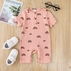 بذلة صيفية بأكمام قصيرة جديدة بأكمام قصيرة للرضع والرضع