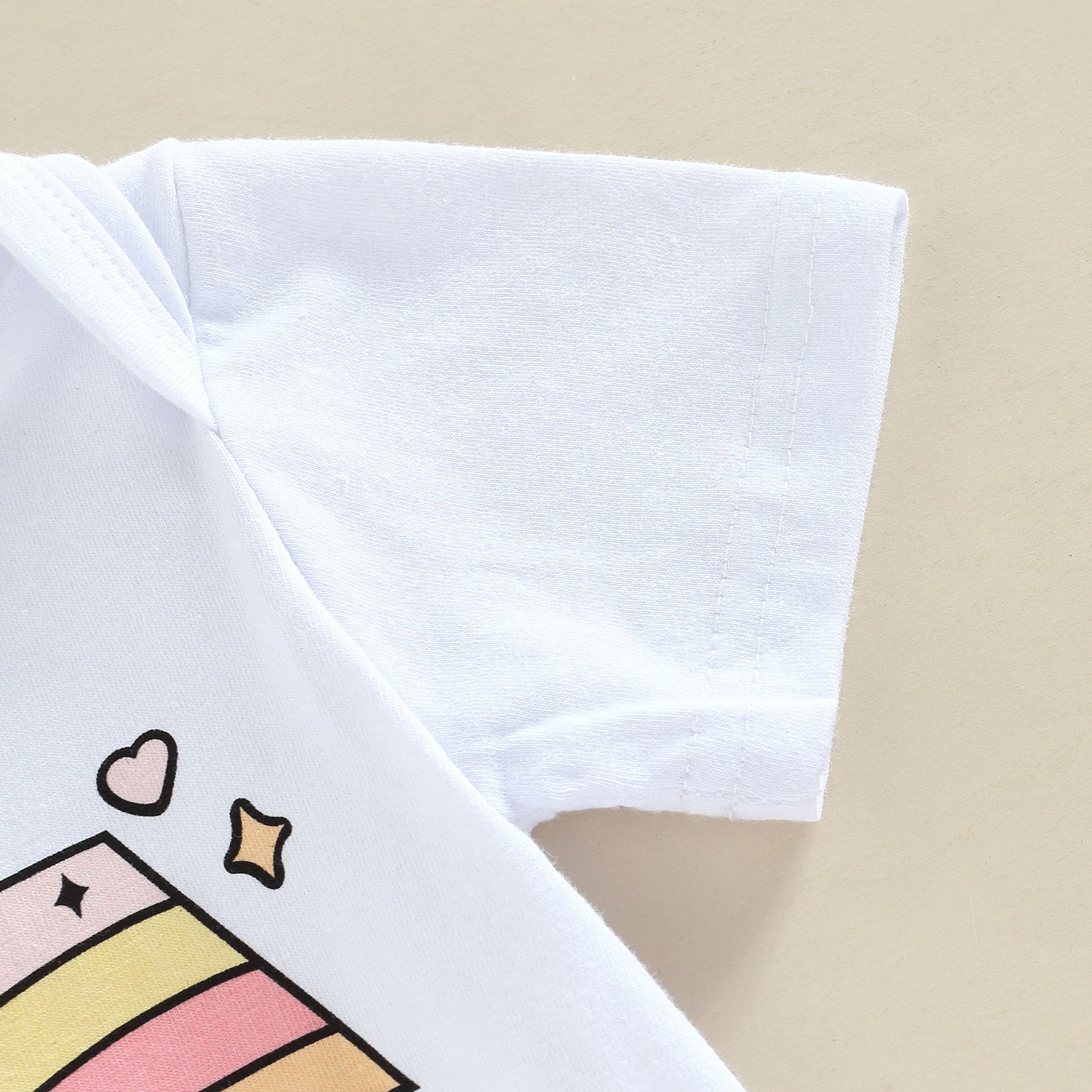 طقم فتيات بأكمام قصيرة وشاح رأس قصير الأكمام ثلاث قطع