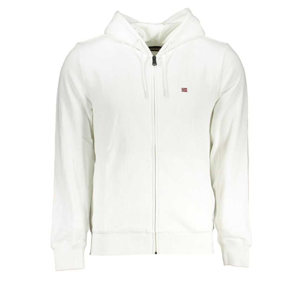 White Cotton Men's Hoodie