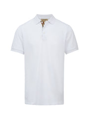 White Cotton Collared Polo Shirt