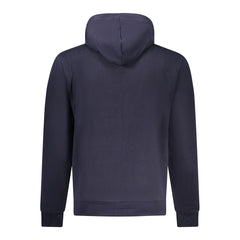 Blue Cotton Men's Hooded Sweatshirt