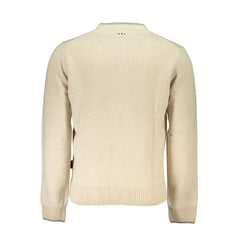 Beige Tessuto Men Sweater
