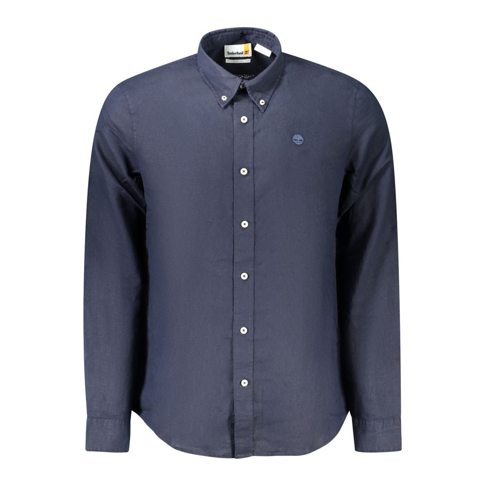 Blue Linen Men Shirt