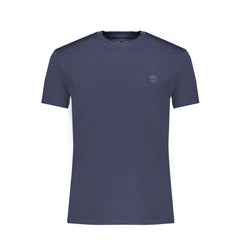 Blue Cotton Men's Slim-Fit T-Shirt