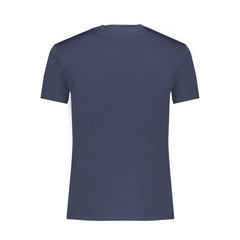Blue Cotton Men's Slim-Fit T-Shirt