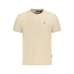 Beige Cotton Mens T-Shirt