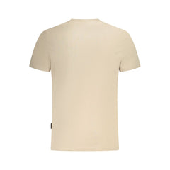 Beige Cotton Mens T-Shirt