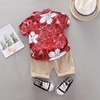 Short Sleeve Shorts Suit Beach Cartoon Full Print