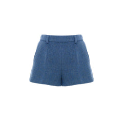 Blue Wool Shorts