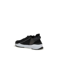 Gray Calf Leather Bos Taurus Athletic Sneakers
