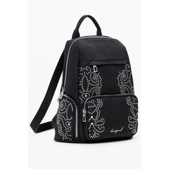 Black Polyurethane Women's Backpack