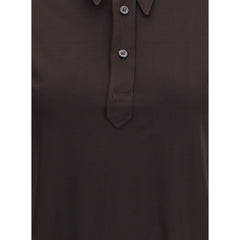 Brown Viscose Polo Shirt