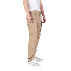 Beige Cotton Relaxed Fit Jeans