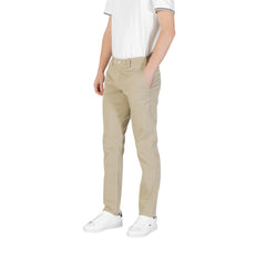 Bicolor Cotton Casual Pants