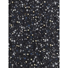 تنورة ميدي من البوليستر الأسود