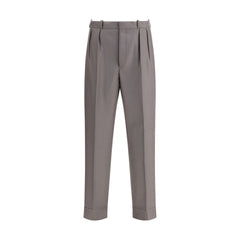 Bicolor Fleece Wool Dress Pants