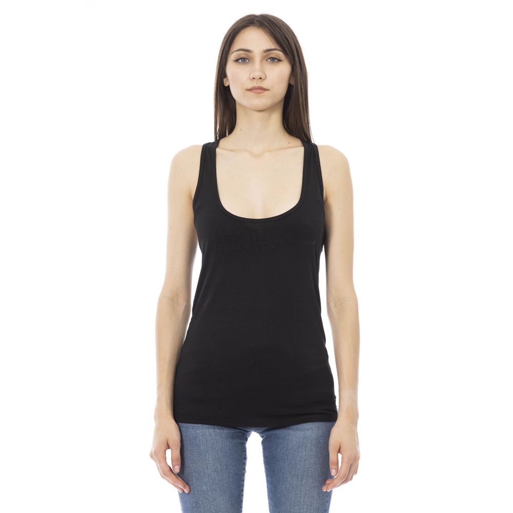 Black Viscose Women Top