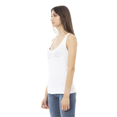 White Viscose Women Top