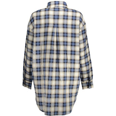 Blu Cotton Women Shirt