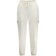 بنطال رياضي نسائي من القطن الأبيض