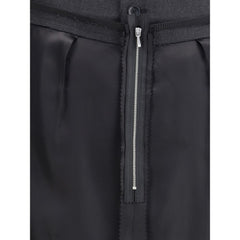 تنورة ميدي من البوليستر الأسود