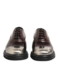 Brown Leather Lace Up Dress Men Oxford Shoes