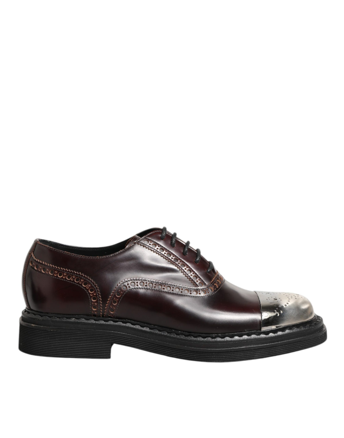 Brown Leather Lace Up Dress Men Oxford Shoes