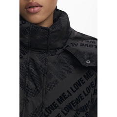 Black Polyester Women Jacket