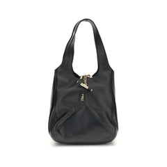 Black Buffalo Leather Shoulder Bag
