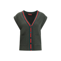 Bicolor Wool Sleeveles Sweater