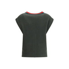 Bicolor Wool Sleeveles Sweater