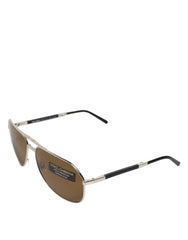 DG2106K Silver Frame Aviator Shades Eyewear Sunglasses
