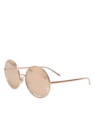 DG2215K Gold Metal Round Shades Eyewear Sunglasses
