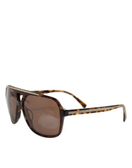 Dark Brown Tortoise Shell Pilot Frame Sunglasses