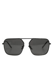 Black Metal Frame Square Lenses Shades Eyewear Sunglasses