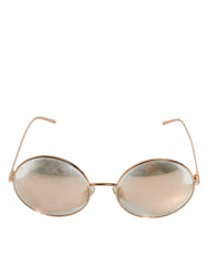Rose Gold Plated Round Lenses Shades Eyewear Sunglasses