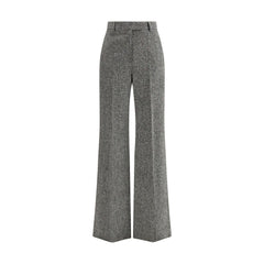Gray Wool Casual Pants