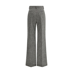 Gray Wool Casual Pants