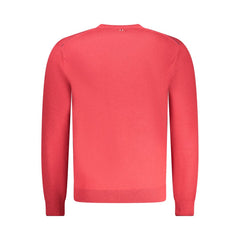 Red Merino Wool Men Sweater