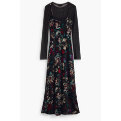 Black Polyester Women's Dress