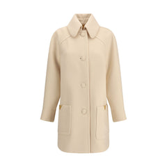 Cream Fleece Wool Coat